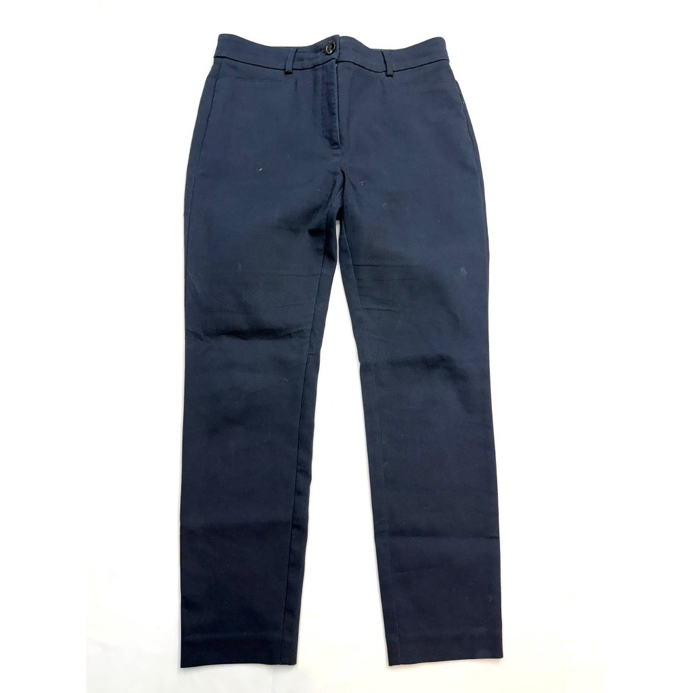 LOFT Womens 6 Curvy Navy Blue The Skinny 27" Ankle Trouser Dress Pants O3